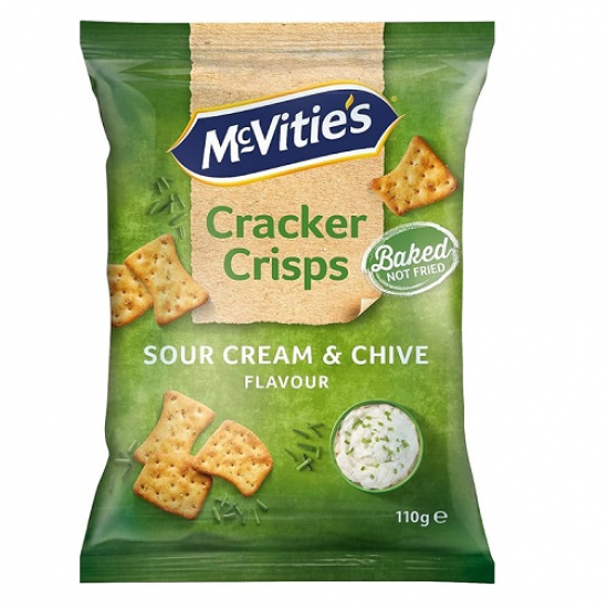McVitie´s Crackers Crisps Sour Cream & Σχοινόπρασο 110γρ McVitie´s Crackers Crisps Sour Cream & Σχοινόπρασο 110γρ