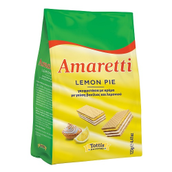 Amaretti γκοφρέτα με Κρέμα lemon pie σακούλα 125γρ.