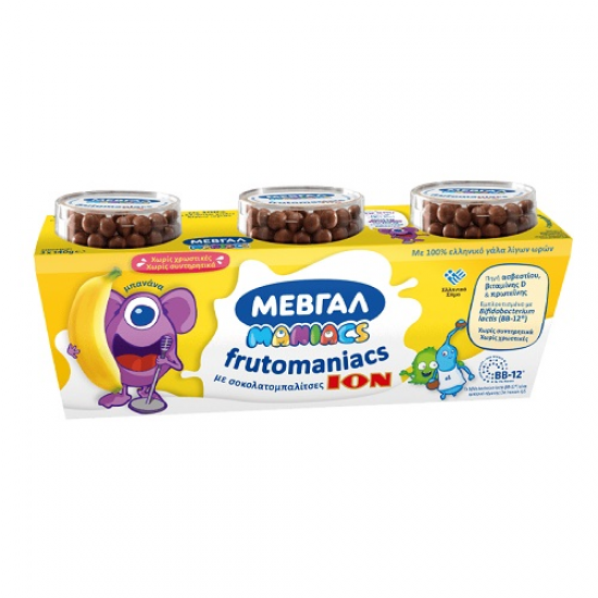 Μεβγάλ γιαούρτι Frutomaniacs μπανάνα & σοκολάτα 3x140γρ. Μεβγάλ γιαούρτι Frutomaniacs μπανάνα & σοκολάτα 3x140γρ.