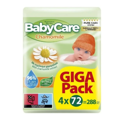 Μωρομάντηλα BabyCare Chamomile Refill Giga Pack 4x72τεμ