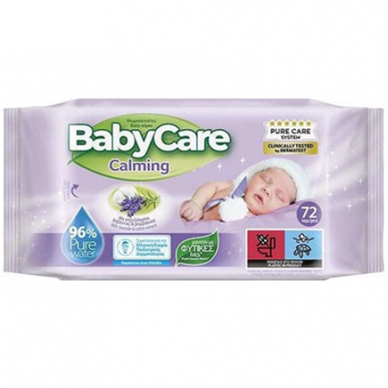 Μωροπετσέτες BabyCare calming Refill 72Τ