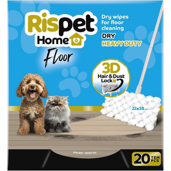 ΜΕΓΑ Rispet Heavy Duty 3D Στεγνά Πανάκια Καθαρισμού Πατώματος 20ΤΕΜ