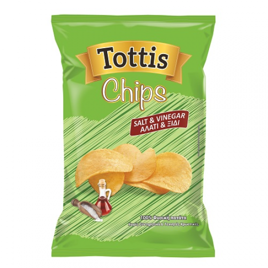 Tottis Waves Chips Αλάτι Ξύδι 180γρ