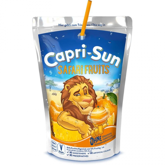 Χυμός Capri Sun safari - φρούτα 10x200ml Χυμός Capri Sun safari - φρούτα 10x200ml