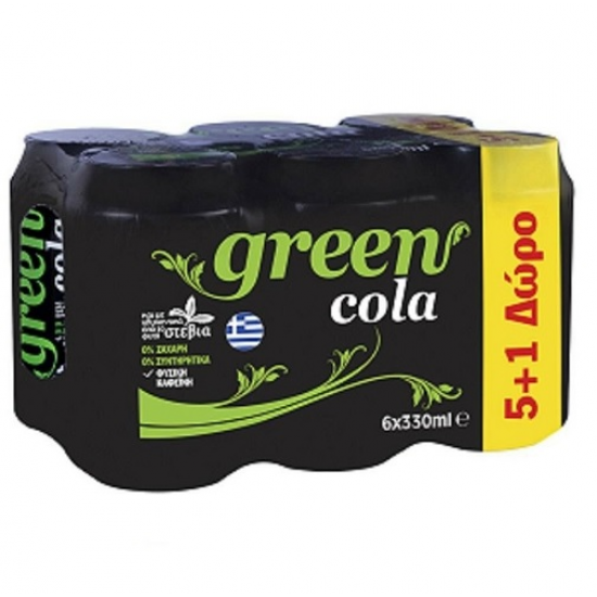 Green Cola 330ml (5+1Δ)