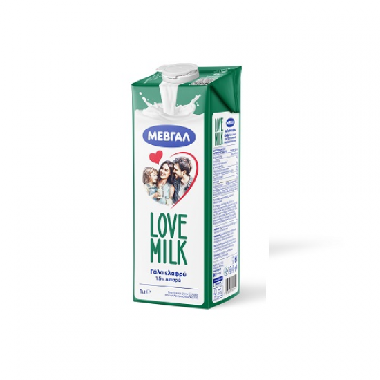 Μεβγάλ γάλα love milk 1,5% 1lt