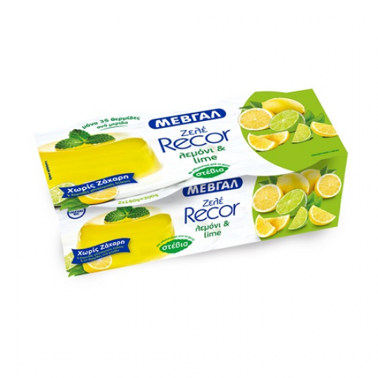 Μεβγάλ ζελέ λεμόνι-lime με στέβια 2x150γρ.