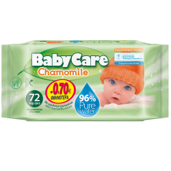 Μωρομάντηλα BabyCare Chamomile Refill 72τεμ  (-0,70€)