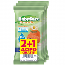 Μωρομάντηλα BabyCare Chamomile minipack 12τεμ (2+1Δώρο)