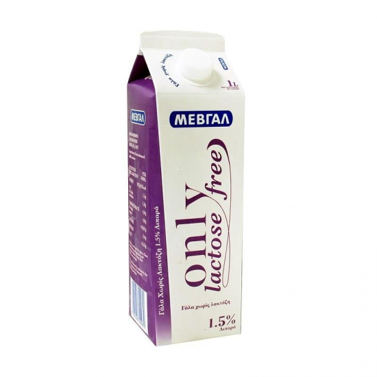 Μεβγάλ γάλα UHT Only 1,5% lactose free 1lt