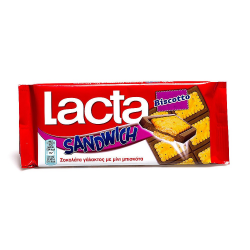 Σοκολάτα Lacta Biscotto Sandwich 87γρ.