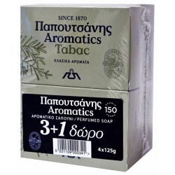 Σαπούνι Papoutsanis aromatics Tabac 125γρ. (3+1Δώρο)