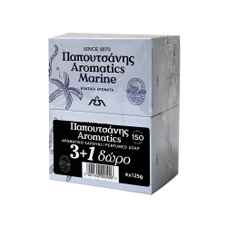 Σαπούνι Papoutsanis aromatics Marine 125γρ. (3+1Δώρο)