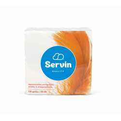 Servin quality χαρτοπετσέτες 1φυλλο 30cmx30cm 100 τεμ. 153γρ.