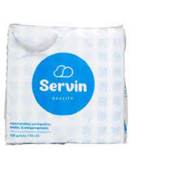 Servin quality χαρτοπετσέτες καρό μπλέ 1φυλλο 33cmx33cm 100τεμ. 186γρ