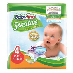 Πάνες Babylino Sensitive No4 8-13KG / 20T Maxi