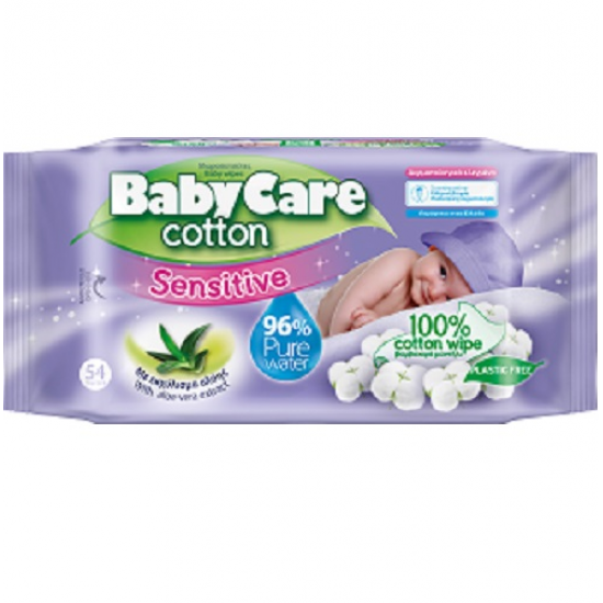 Μωρομάντηλα BabyCare Sensitive Refill 54τεμ Μωρομάντηλα BabyCare Sensitive Refill 54τεμ