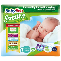 Πάνες Babylino Sensitive No1 2-5KG / 26T Newborn