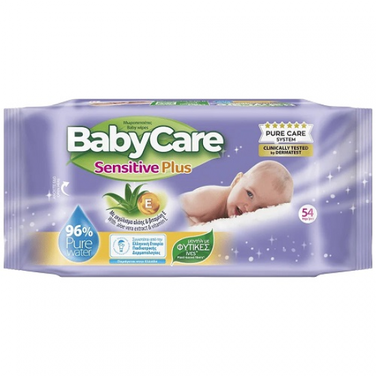 Μωρομάντηλα BabyCare Sensitive Plus  Refill 54τεμ